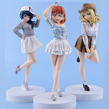 LoveLive! Luz Do Sol! anime figura de ação DO PVC O Takami Chika Tsushima Yoshiko Mari Ohara meninas Bonitos Presente Toy model Collection encaixotado