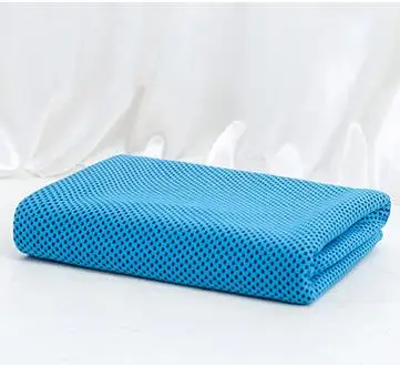 Модное креативное Спортивное охлаждающее полотенце, потное летнее ледяное полотенце, ледяное полотенце высокого качества, гипотермическое, из ПВХ холодные полотенца - Цвет: Синий