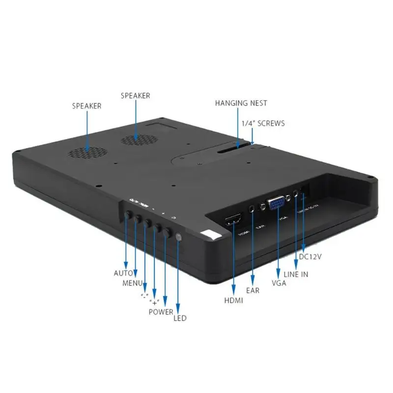 10in FHD 1080P монитор для Raspberry Pi PS3/4 1920x1080 ips экран ЖК-мониторы w/чехол для WiiU Xbox360 Поддержка HDMI/VGA