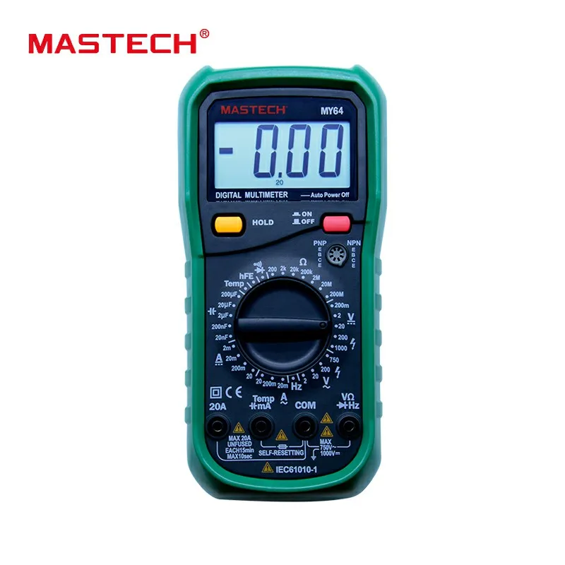 Цифровой Мультиметр MASTECH MY64 переменный/постоянный ток DMM измеритель емкости