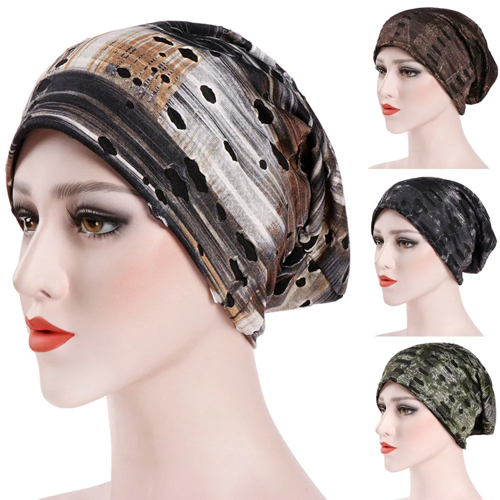 

2019 New Fashion Hat Women Solid Casual Plait India Hat Muslim Ruffle Cancer Chemo Hat Beanie Scarf Turban Head Wrap Cap A415