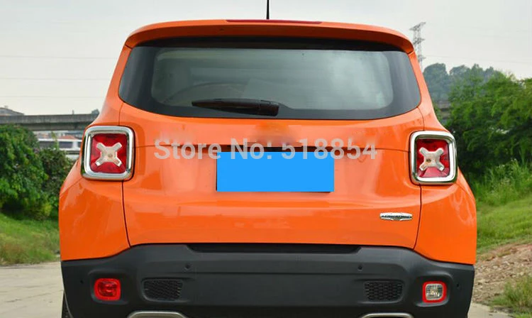 Подходит для JEEP RENEGADE хром задний фонарь Крышка лампы Накладка крышка рамка стильное украшение объемное формование 2 шт./компл