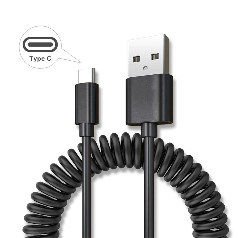 

Retractable Spring Type C USB Cable For Huawei Mate 20 X/Mate X 20 X/20/30 20 Pro 5G/20 Lite Fast Charging Data Metal Cable Wire