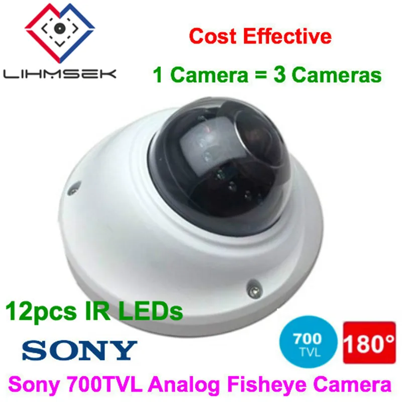 Lihmsek Analog 180 Degree Wide angle fish eye lens SONY 700TVL Effio e