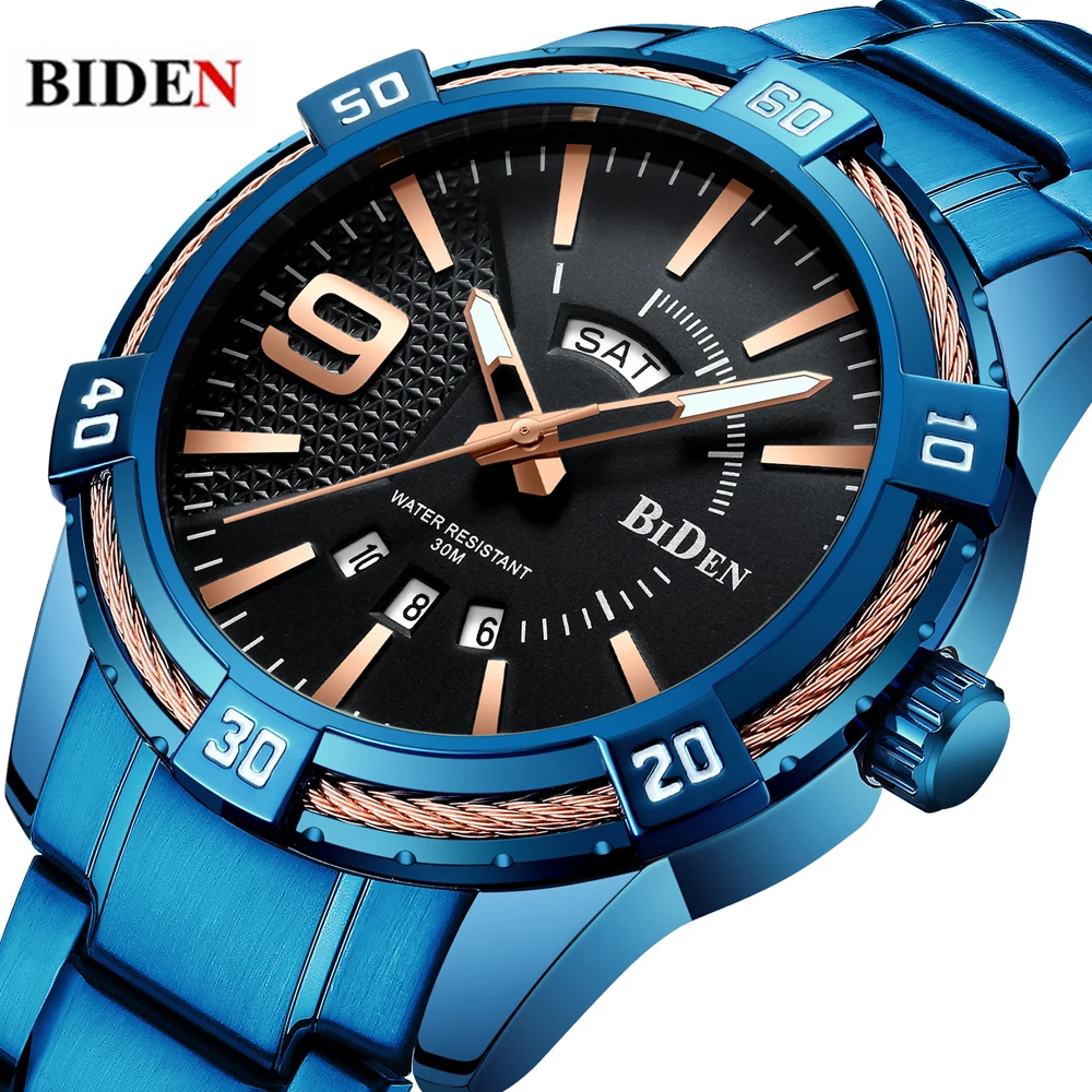 

Biden Top Brand Luxury Men's Waterproof Quartz Watches For Men Military Sport Wrist Watches Male Wristwatch Relogio Masculino