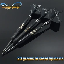 3 Pieces / Set of Professional Game Level Darts 23 Grams Black Steel Tip Darts Aluminum Alloy Darts Rod Sports Darts Needle