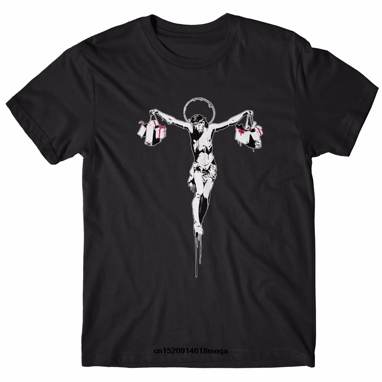 

t shirt Consumer Jesus - Banksy Men's Short Sleeve T-Shirt