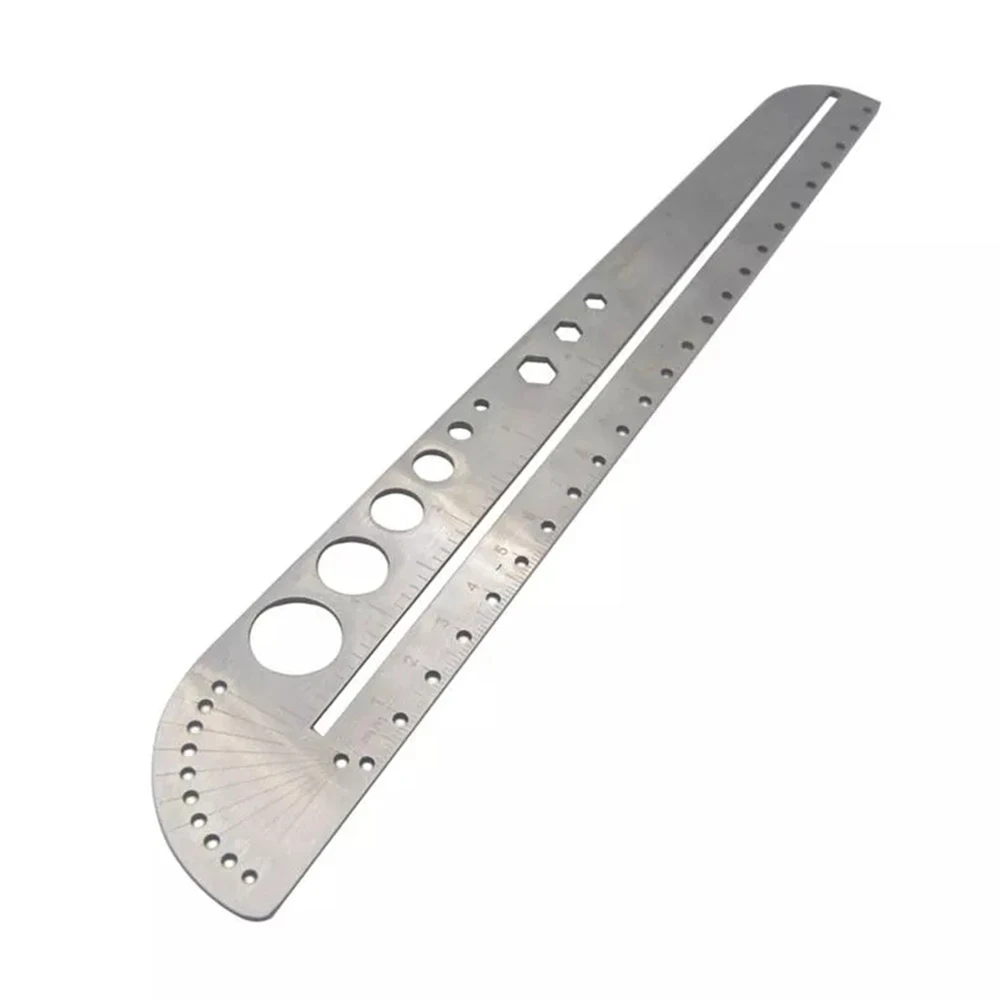 

Multifunction Protractor Measure Tool Angle Meter Clear Scale Stainless Steel Portable Drawing Ruler Circle Professional