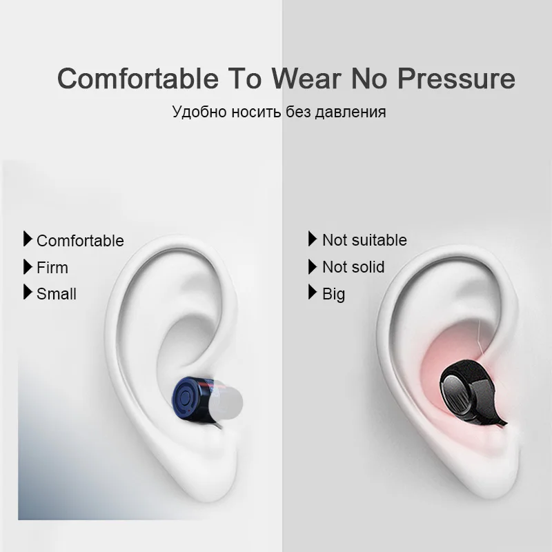 TOMKAS Wireless Headphones Tws Bluetooth Earphones True Stereo Earbuds Sport Headset with 2000mAh Power Bank for iPhone Xiaomi (9)