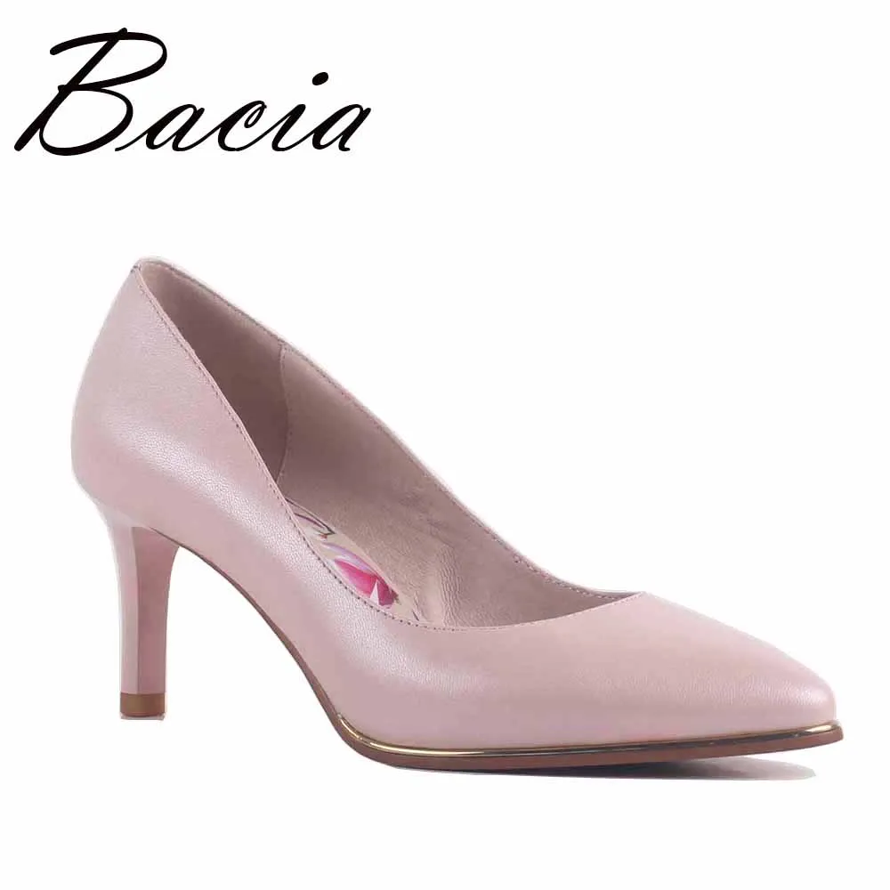 

Bacia NEW Patent Leather & Sheepskin Pumps 8 colors 6.8cm High heel Pumps Red,Black,Blue,Pink Quality Pointed Toe Shoes SA063