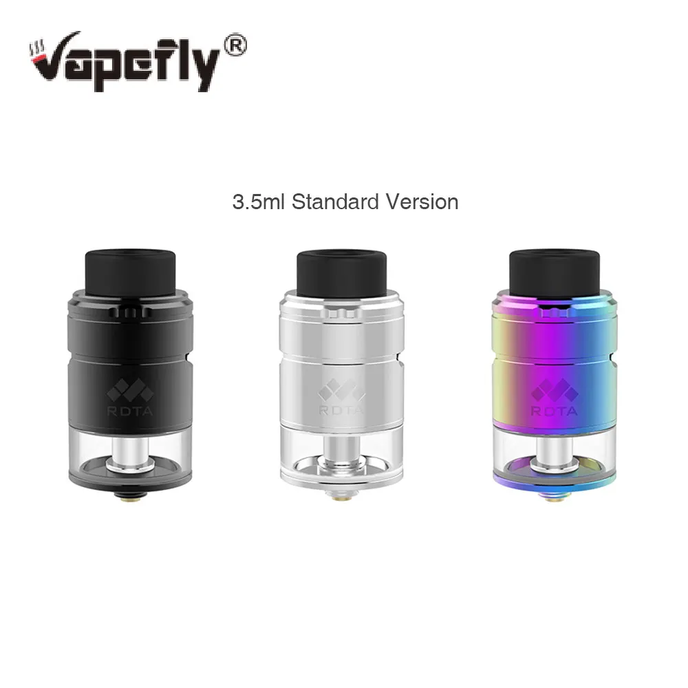 

Original Vapefly Mesh Plus RDTA Tank 3.5ml Side Airflow Mesh/ Single Coil/Dual Coil Build Deck Mesh Plus Atomizer Vape Tank