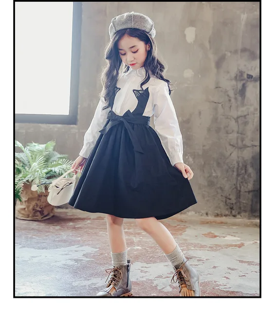 long sleeve children dress elegant 2018 autumn fall pattern -in Dresses ...