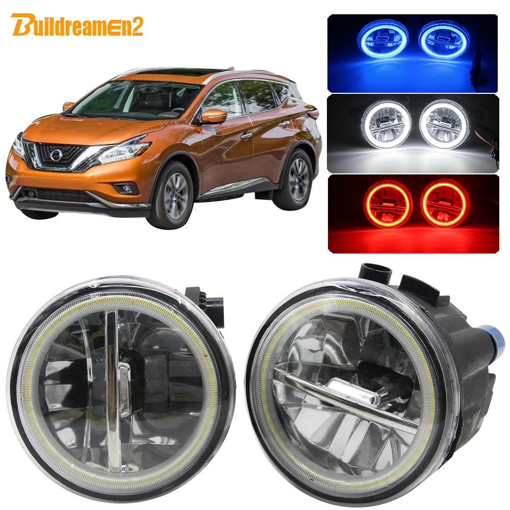 

Buildreamen2 For Nissan Murano Z51 Car 4000LM LED Fog Light Angel Eye Halo Ring DRL 12V 2007 2008 2009 2010 2011 2012 2013 2014