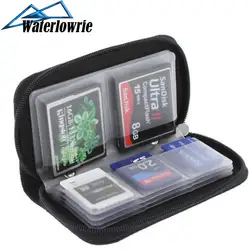 Waterlowrie 22 слот для карт памяти случаях SDHC MMC CF MicroSD сумка для визитных карточек TF карты памяти Memory Stick чехол протектор