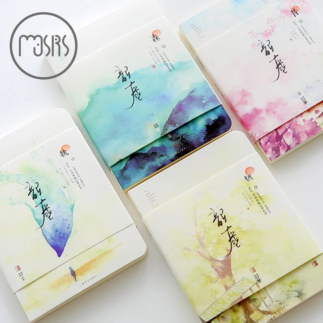 Cute sketchbook watercolor Drawing Diary Notebook School Sketch book 80