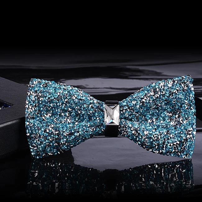 Bowties Men Rhinestone Gem Sparkle Bow Tie For Men Wedding Party Suit Shirt Dress Accessories