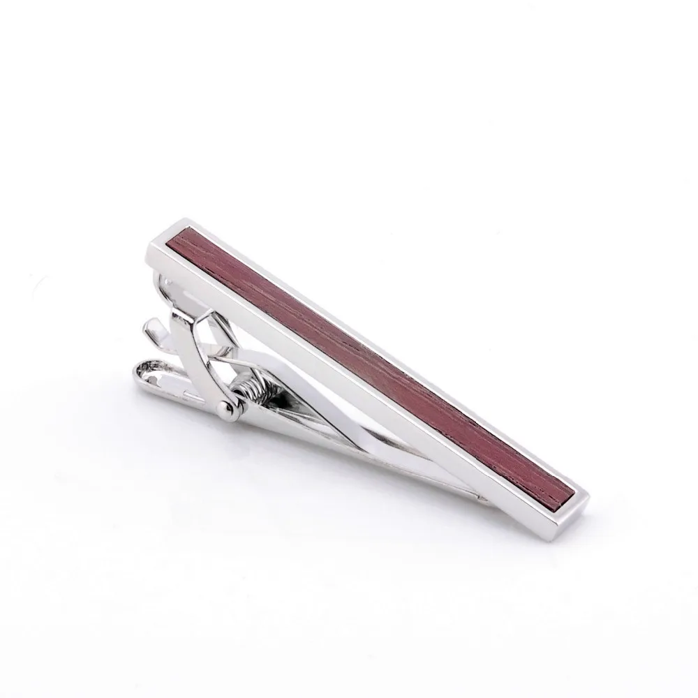 

Mdiger Wooden Tie Clip & Cufflink Set Natural Violet Wooden Necktie Clip Cufflink Classic Men's Suit Jewelry Christmas Gift