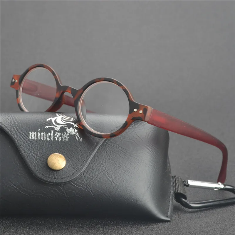 MINCL/маленькая круглая оправа, мужские и женские очки для чтения, очки для дальнозоркости, винтажные леопардовые очки, оправа, круглые очки для чтения FML - Цвет оправы: brown leopard