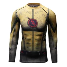 long-sleeved Spider-Man Captain America T Shirt Civil War 3D printing tights avengers Super hero compression t-shirts