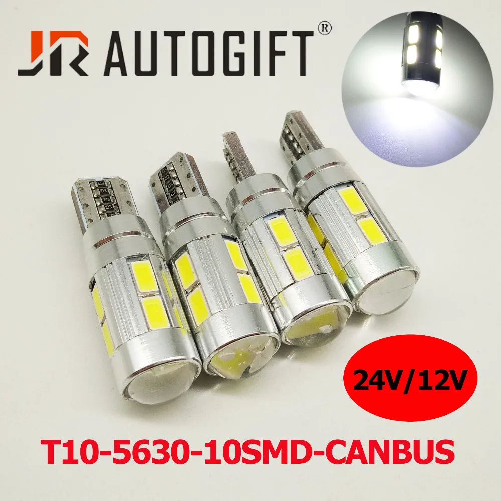 10x Стайлинг автомобиля авто светодиод T10 194 W5W Canbus 10 SMD 5630 светильник лампа 12 24 В без