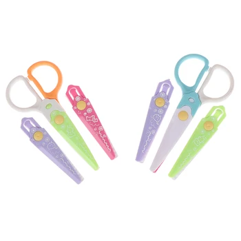 

1Set Plastic Cute Baby Handmade Safety Scissors Color Learning Education Toys for Kindergarten Children Arts and Crafts Kid Toys