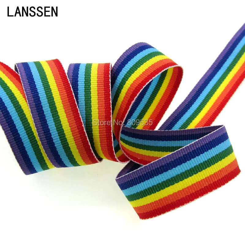 

5Yard 3/4" Multicolor Stripe Ribbon Handmade Sewing Supplies Gift Packing DIY Garment Accessories 2.0cm Ribbons