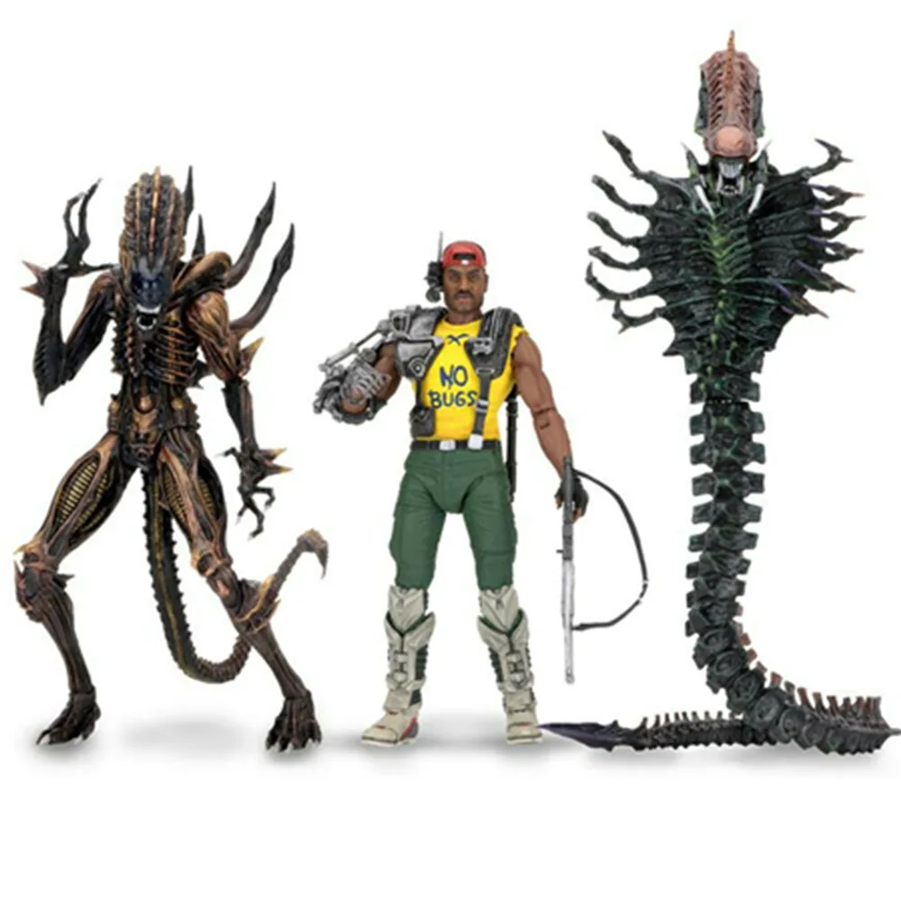 7 дюймов 18 см NECA Series 13 Aliens VS Predator Scorpion Snake Alien Sgt Apone Kenner фигурка игрушки