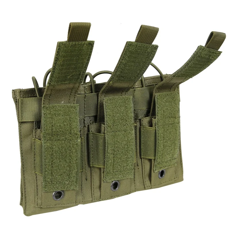 

1000D Nylon Tactical MOLLE Triple Open-Top Magazine Pouch FAST AK AR M4 FAMAS Mag Pouch Military Paintball Equipment