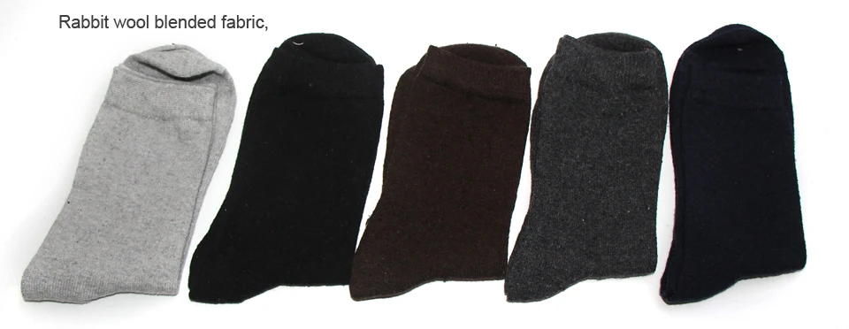 Качественные мужские теплые носки из кроличьей шерсти на весну, осень и зиму, дышащие, мягкие, деловые, повседневные, однотонные, с принтом, Meias, носки