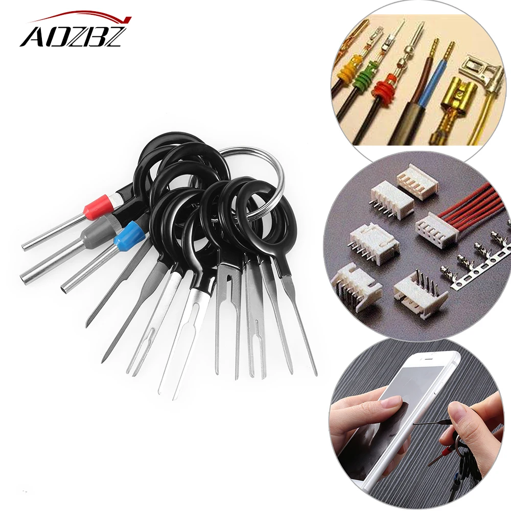 

11*Terminal Removal Tool Car Electrical Wiring Crimp Connector Pin Extractor Kit