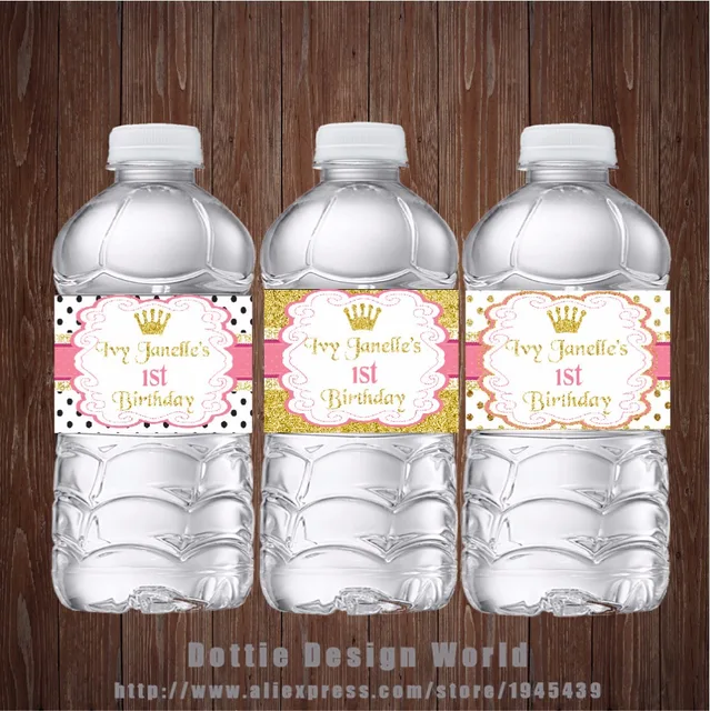 birthday water bottle labels