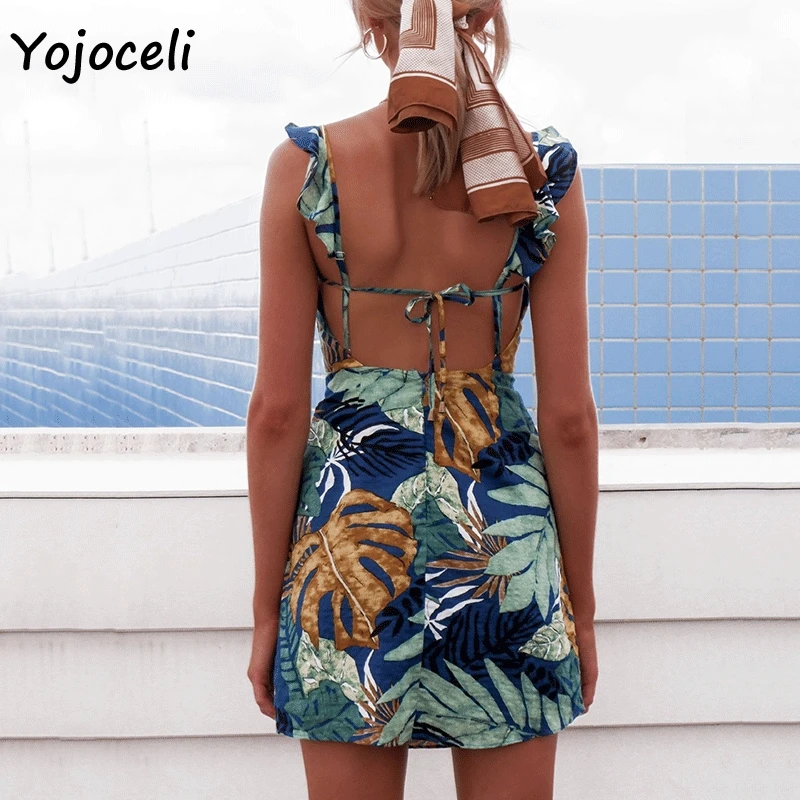 Yojoceli 2019 الصيف مصنع طباعة اللباس المرأة بوهو شاطئ الصيف فستان الشمس bodcyon الكشكشة البسيطة اللباس Yojoceli 2019 الصيف مصنع طباعة اللباس المرأة بوهو شاطئ الصيف فستان الشمس bodcyon الكشكشة البسيطة اللباس
