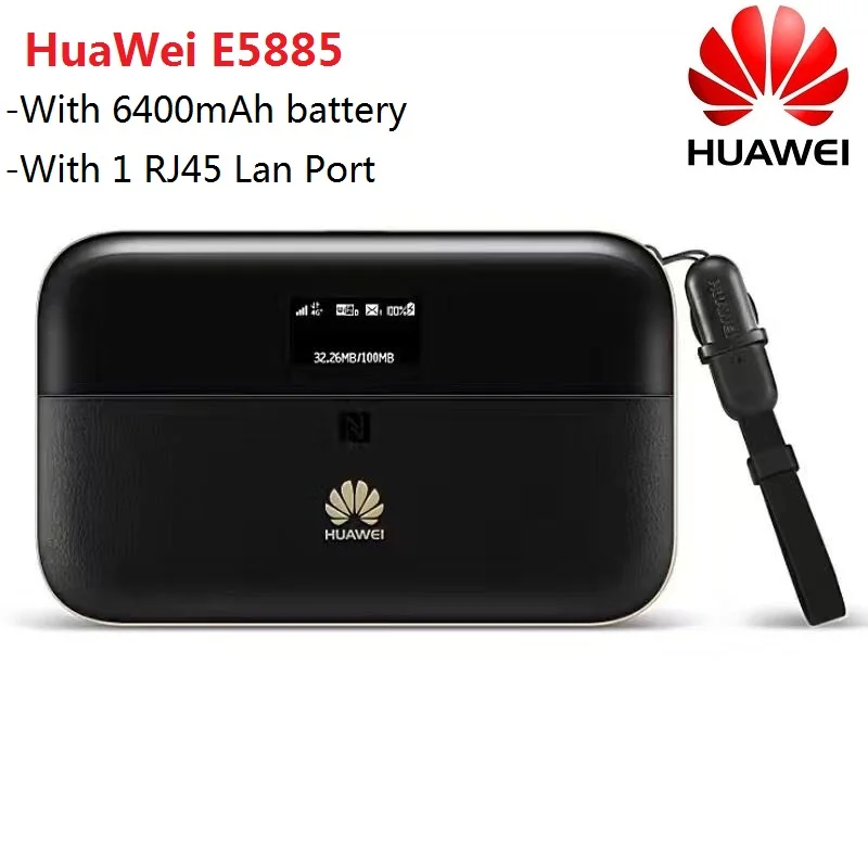 Разблокированный HUAWEI E5885Ls-93a 4G cat6 мобильный wifi PRO2 6400 мАч Внешний аккумулятор+ один RJ45 LAN Ethernet порт E5885 маршрутизатор