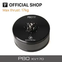 T-motor Profesional Tahan Air Lari Cepat Brushless Motor tunggal P80 170KV Untuk Pertanian Pesawat RC Drones UAV