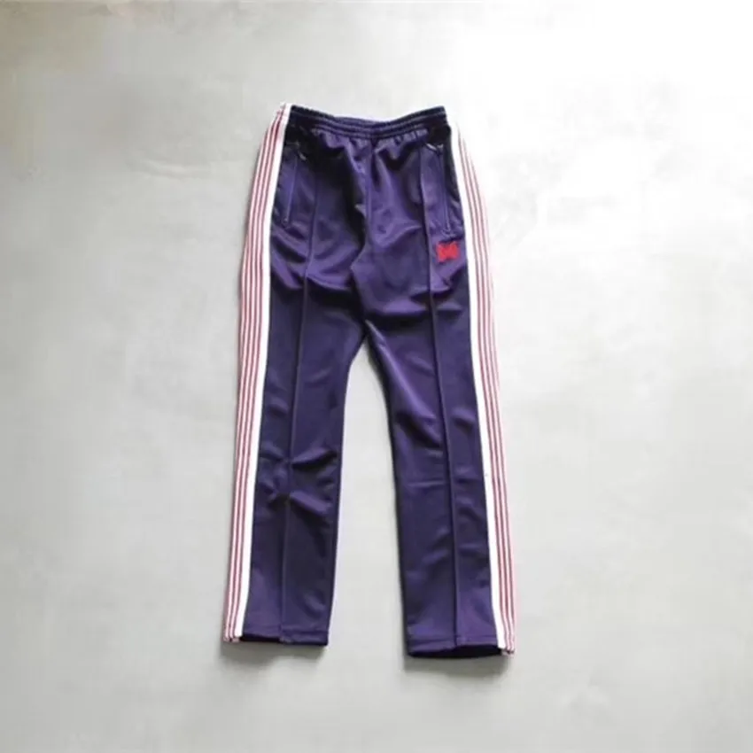 New AWGE Needles Sweatpants Women Men 1:1 Best quality A$AP AWGE Embroidery butterfly Drawstring