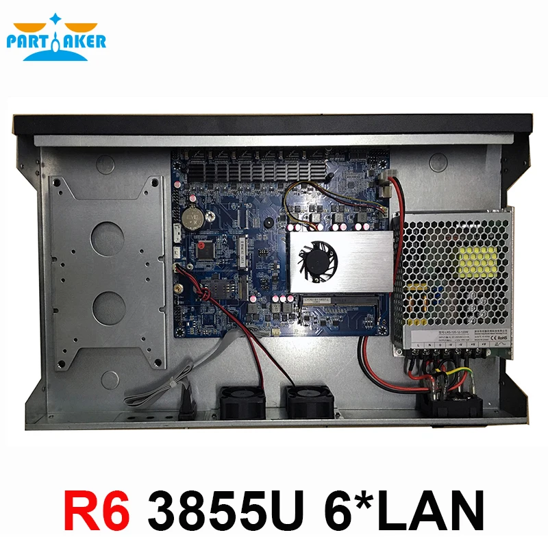Процессор parмягкий R6 Intel Celeron 3855U 1 6 ГГц 1U * 82583 в Gigabit Ethernet|1u rack|firewall hardware1u firewall |