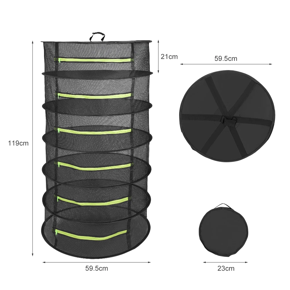 Подвесной способ сушки сетка для пинг-понга с молниями 6 ярусов дышащая долговечная сетка полка для растений растительные цветы трава сушильная сетка инструмент