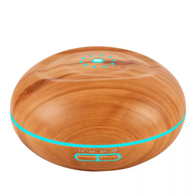 

120ml Aroma Essential Oil Diffuser Ultrasonic Air Humidifier with Wood Grain 7 Color Changing LED Lights for Office Home