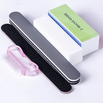Buy 100Sets X 5pcs Nail Files Buffer Dust Brush Cleaning Buffer Sponge Block Buffing Grit Sand UV Gel Polish Acrylic Manicure Tools