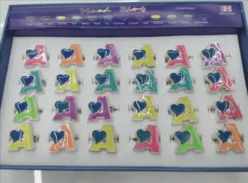 

Luminous mood ring letter A mood change color ring adjustable ring manufacturer wholesale