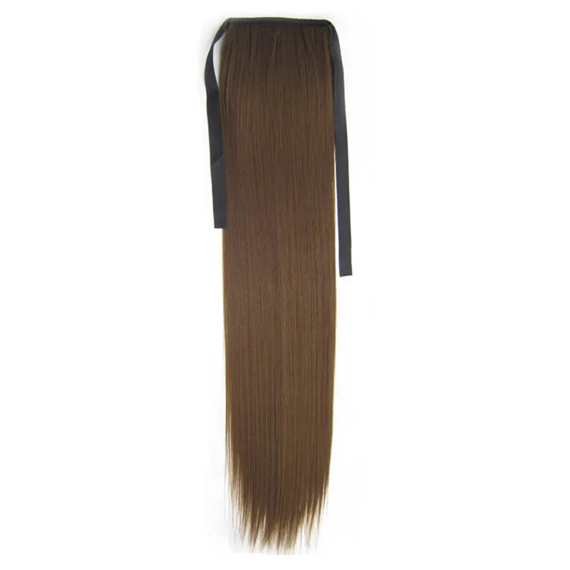 

Gres Yaki Straight Fake Hair Tails With Drawstring Long Natural One Clip In Bundled Ponytails Multi-color For Choose