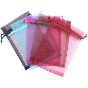 

50pcs/lot mix color 20*30cm/7.8*11.8inch organza pouch gift pouch jewelry pouch sweet pouch customize size and logo