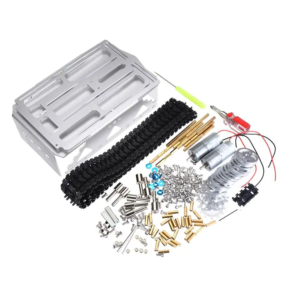 

DIY A-19 Aluminous RC Robot Car Smart Tracked Tank Chassis Kits