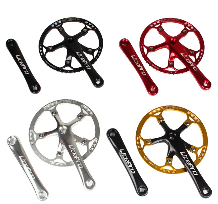 Складной велосипед crank& chainwheel 45 T 47 T 53 T 56 T 58 T для BMX 14 16 20 дюймов складной велосипед Звездочка Сверхлегкий 170 мм Длинный