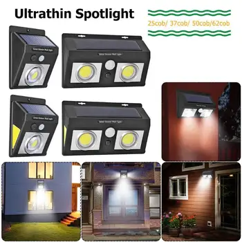 

25/37/50/62 LED cob Solar Power Lamp Motion Sensor Wall Light Waterproof Garden Yard Lamps Outdoor Street Yard Path Home Lamp