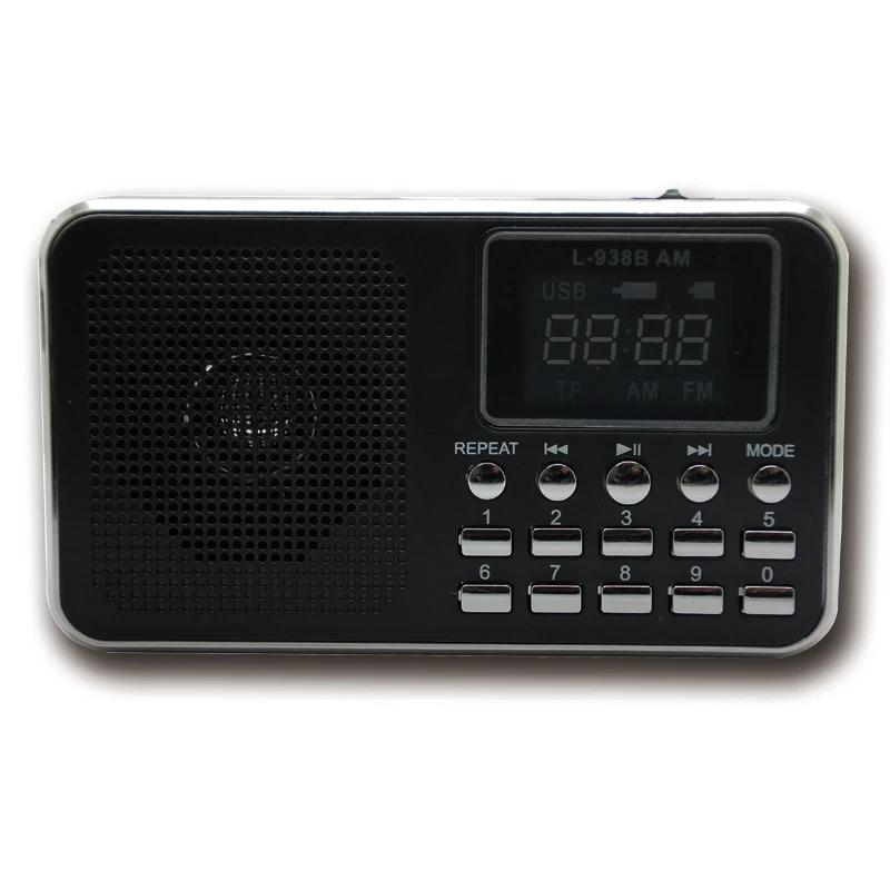 10 шт. L 938BAM Мини Портативный Автосканер FM AM радио с mp3 плеером светодиодный фонарик
