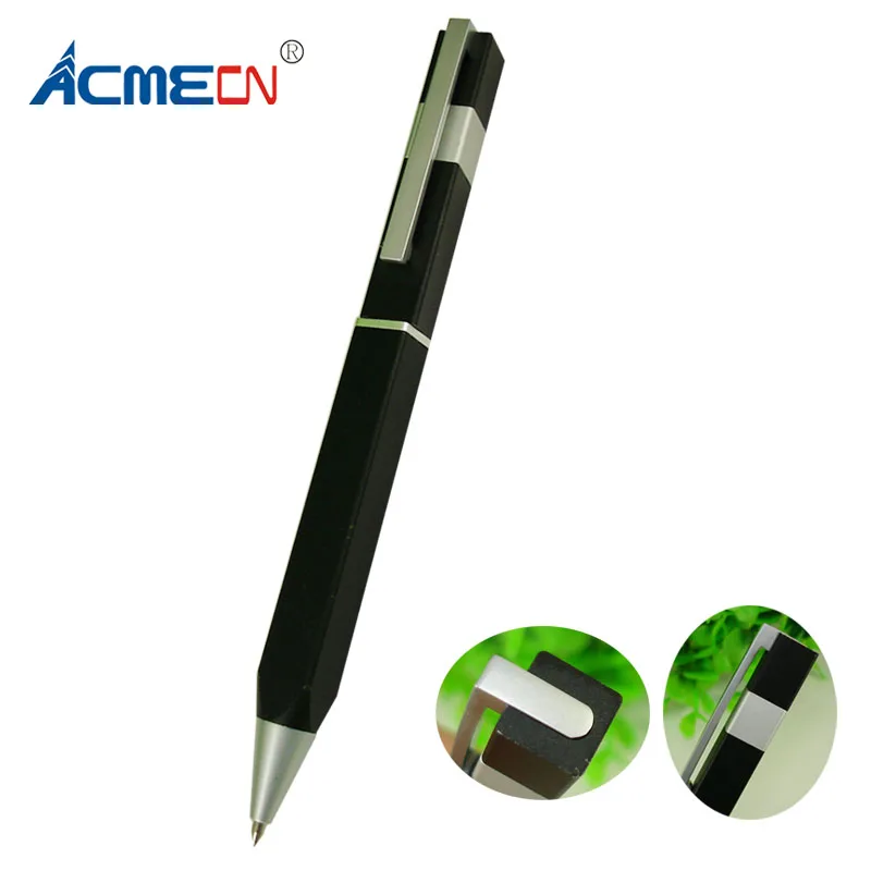 

ACMECN Original Design Square Ball Pen 38g Aluminium Metal Heavy Pen Writing points 1.0mm Black Ball Point Pen for Father's Gift