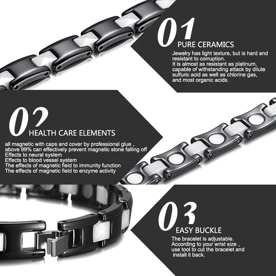 black ceramics Bracelets -welmag2