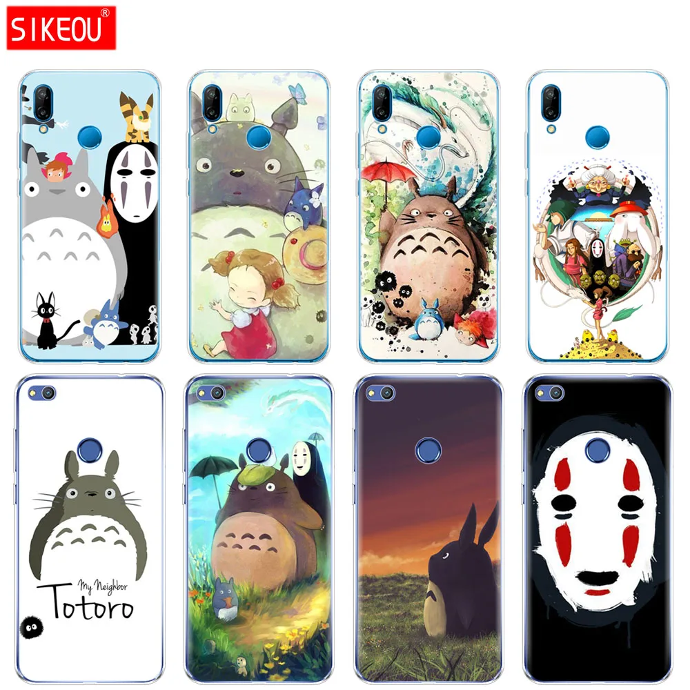 Силиконовый чехол для телефона Huawei P20 P7 P8 P9 P10 Lite Plus Pro 2017 P Smart Spirited Away Totoro no face |
