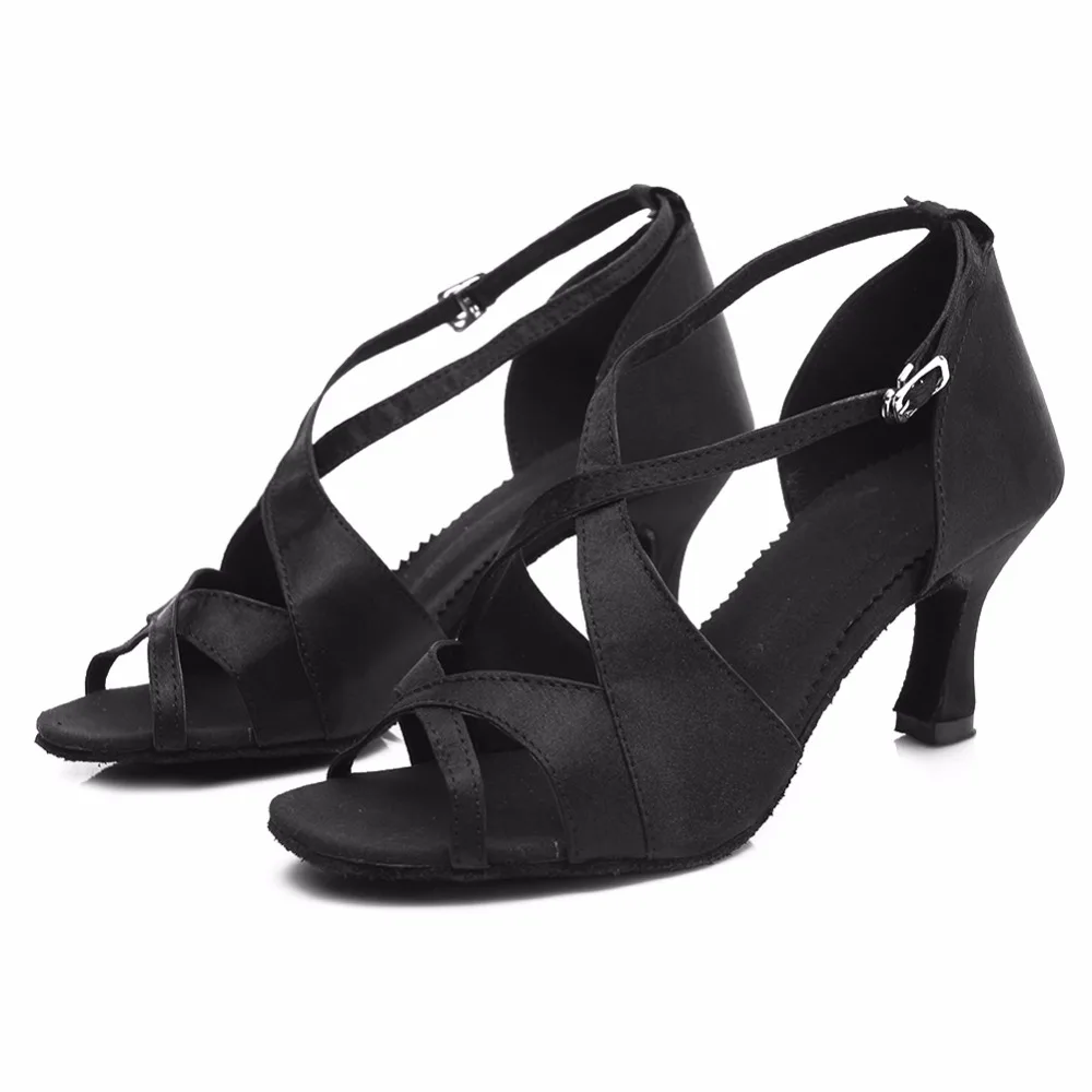 Туфли для латинских танцев на высоком каблуке из ткани, расшитой блестками; туфли на высоком каблуке 7 см/5 см Сальса Танго, латина Обувь для танцев Для женщин TY-B62
